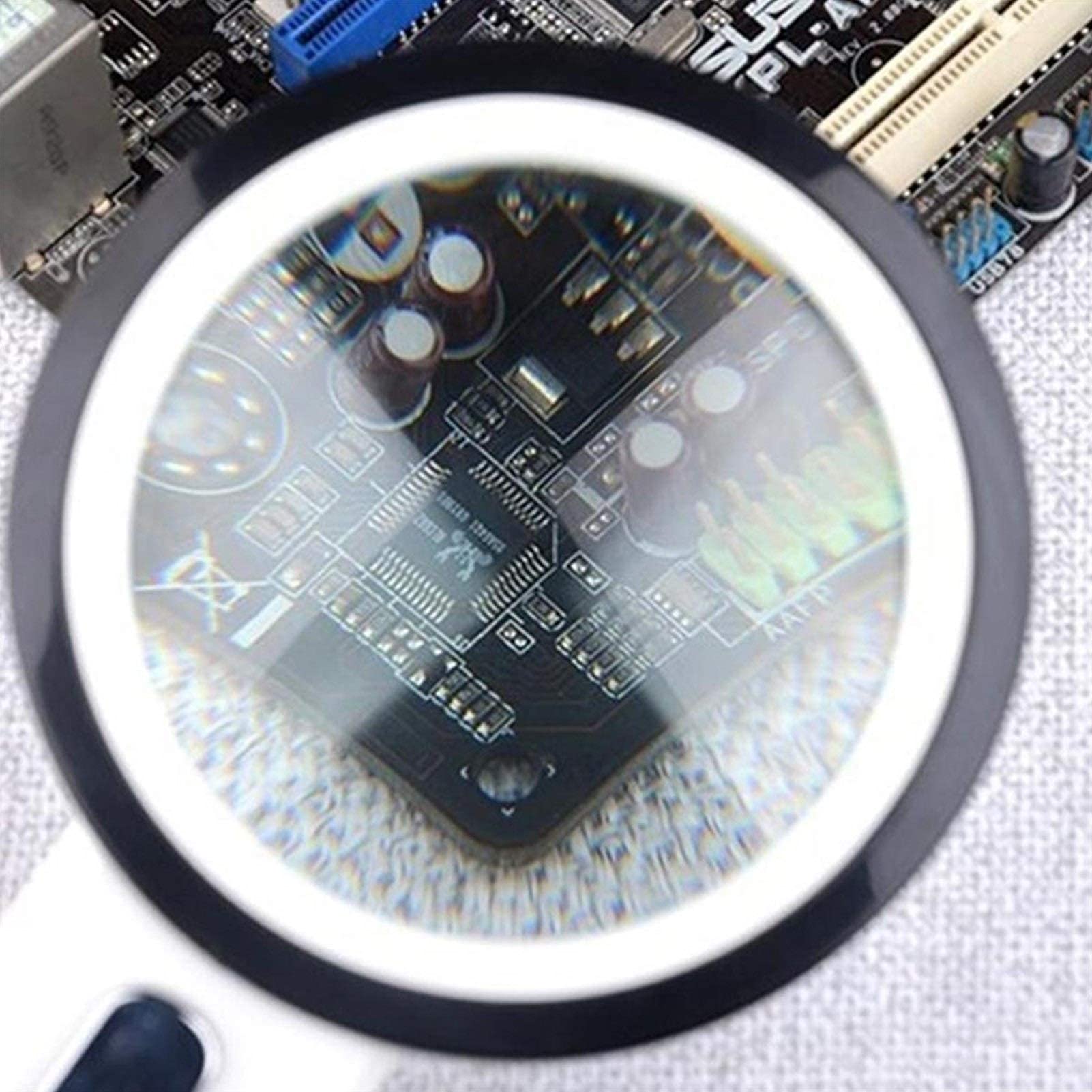 Lupa Profesional, Lupa Grande de 30 aumentos con iluminación, Lupa de Mano, para Que Las Personas Mayores Lean y exploren Accesorios de Laboratorio de joyería