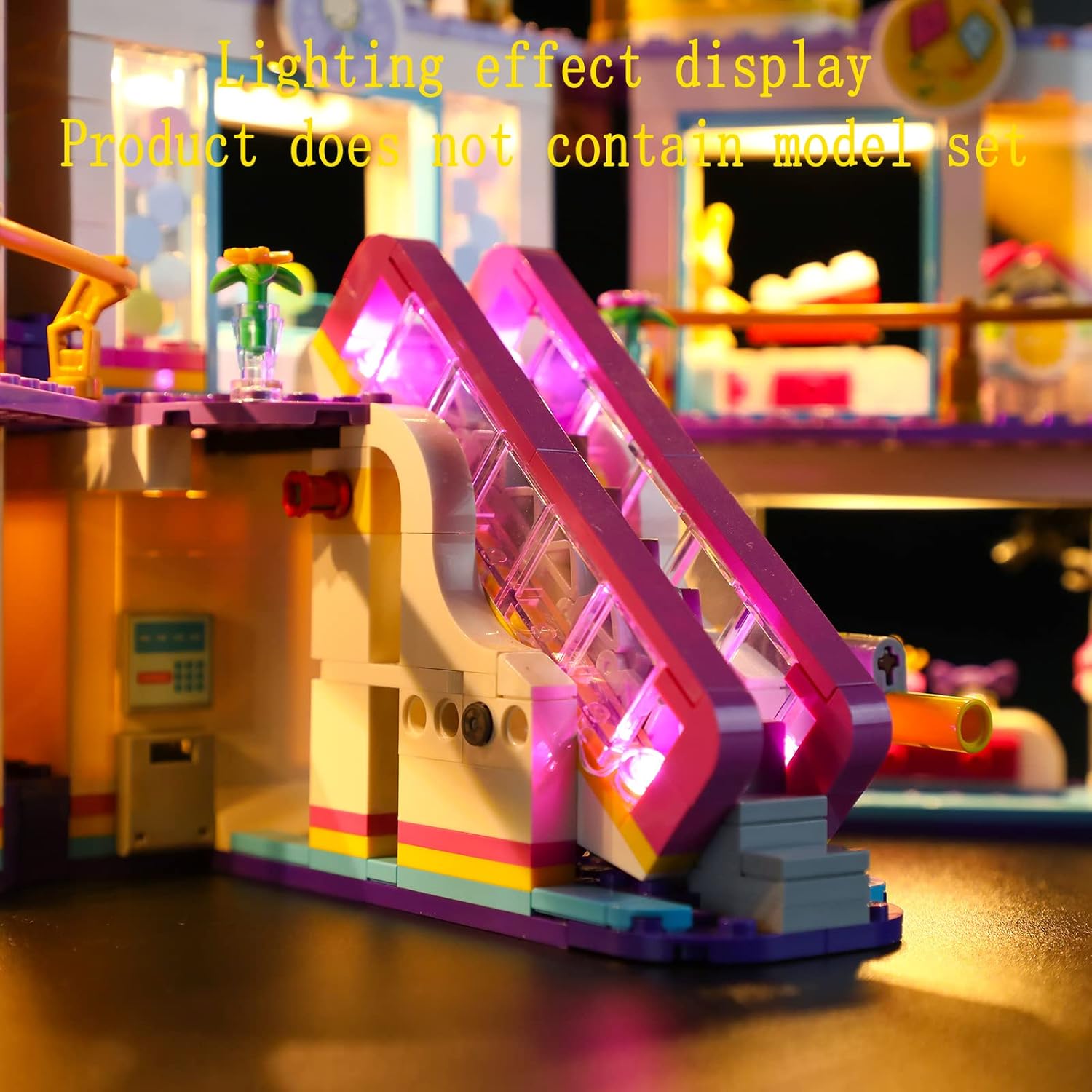 GEAMENT LED Light Kit Compatible with Lego Heartlake City Shopping Mall - Lighting Set for Friends 41450 Building Model (Model Set Not Included)