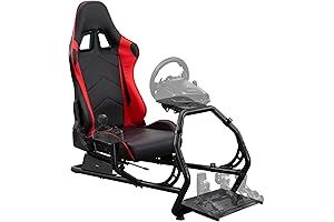 VIVO Racing Simulator Cockpit with Wheel Stand, Gear Mount, Chair and Frame Only