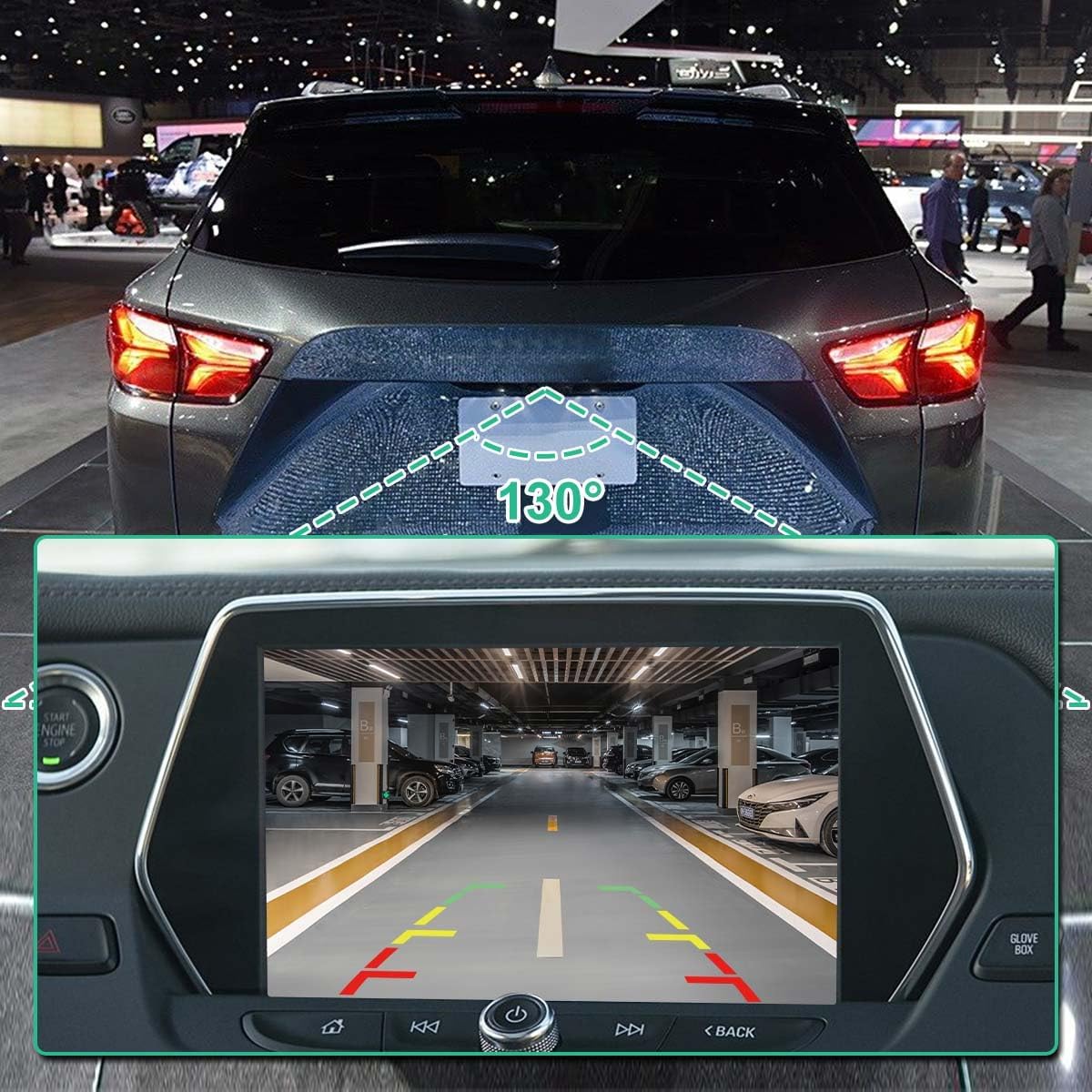 23295906 Rear View Backup Camera Replacement for Chevrolet Blazer 2019 & Cadillac CT6 2019 2020, Replaces OE# 84884484, GM196019, GM1960193, GM1960193D, GM1960193N, GM1960193P by GreenYi