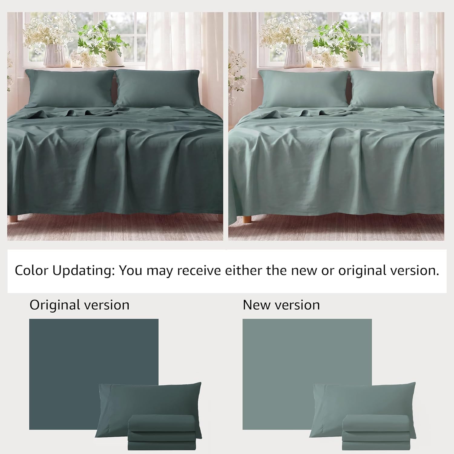 Monbix Queen Comforter Set - 7 Pieces Sage Green Bed in a Bag Queen Bedding Sets with Comforters, All Seasons Comforter Bed Set with Sheets,Pillowcases & Shams