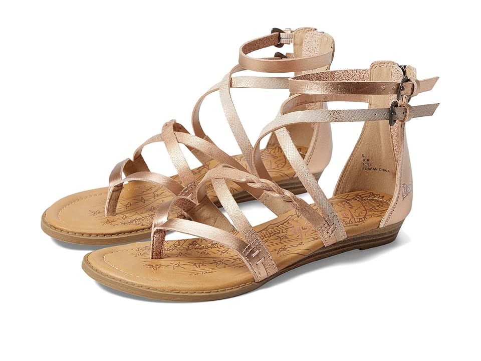 Blowfish Malibu Kids Bungalow-B-K (Little Kid/Big Kid) (Rose Gold Cosmic/Die Cut/Roller Reptile) Girl's Shoes INTERNATIONAL SHIPPING