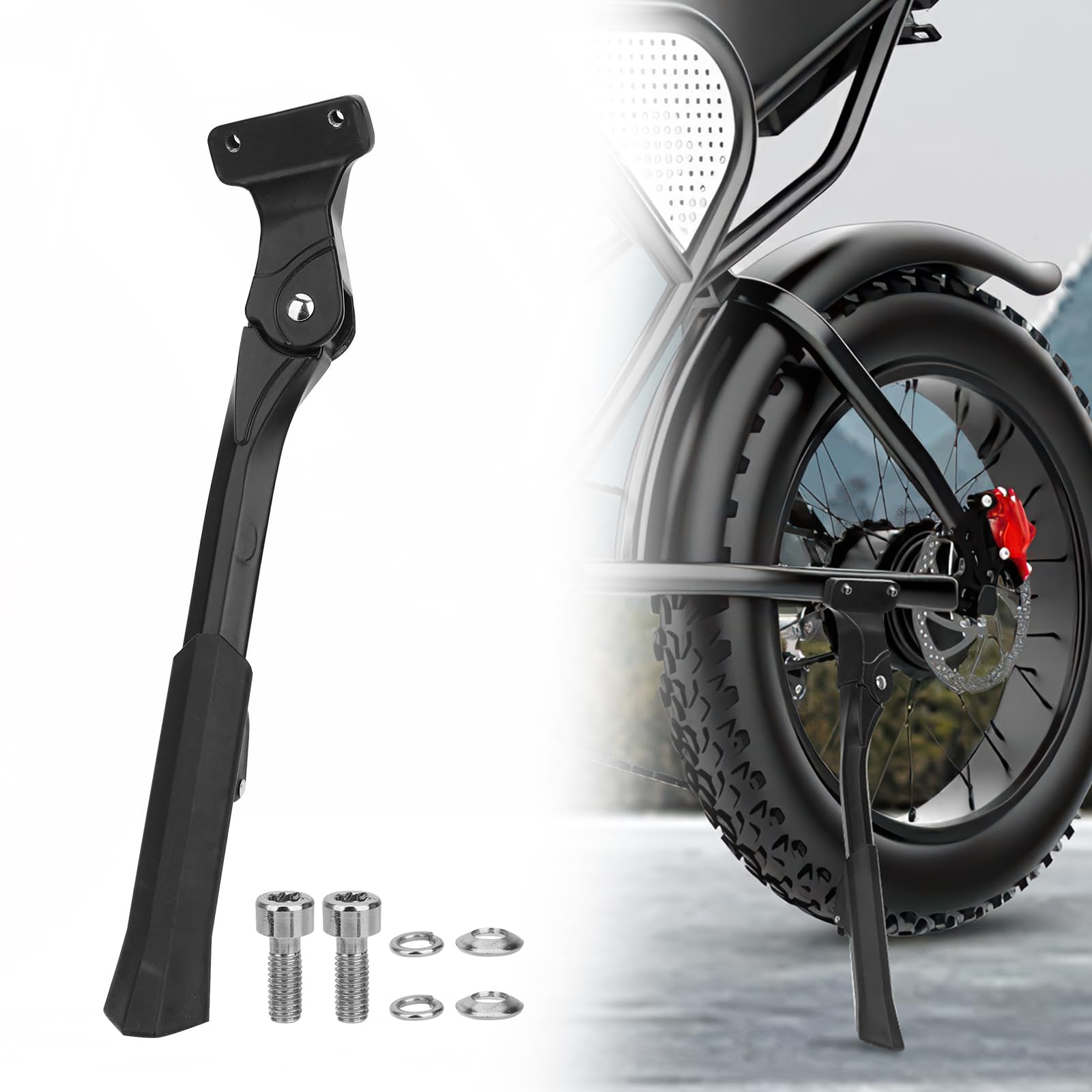 JESTOP Upgraded Kickstand For Ridstar Q20/Q20 Pro/H20pro/H26pro, Adjustable Kick Stand, High Toughness Thickened Aluminium Alloy E-Bike Side Support Stand, For 20-22 Inch E-Bicycles,For OUXI V8