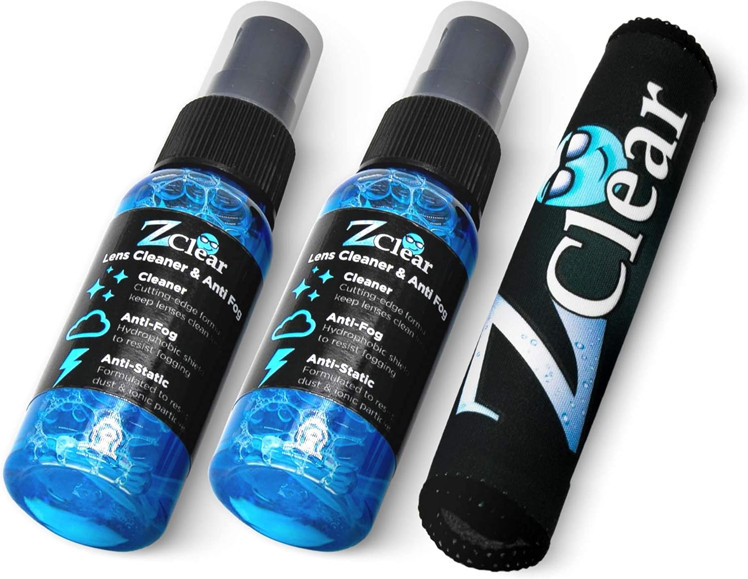 Anti Fog Spray for Eye & Sunglasses - Anti Static Glass & Lens Cleaner - Fog Free Cleaning Spray for Glasses, Eyewear, Goggles, Masks - Pack of 2 & Microfiber Towel : Health & Household