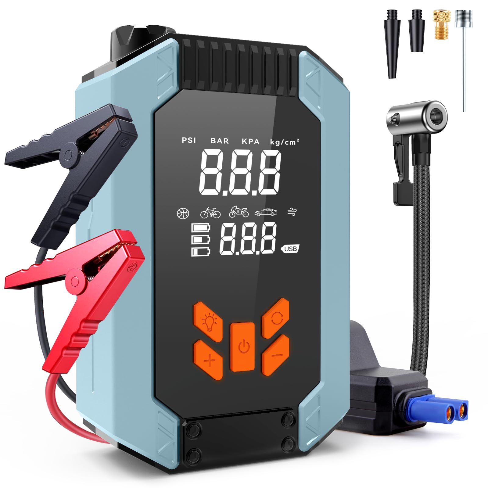 Portable Car Jump Starter with Air Compressor