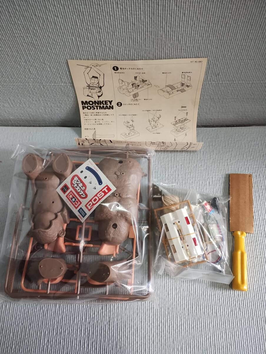 当時物 小鹿タミヤ 動く工作セット モンキーポストマン 未組立 Amazon.co.jp: タミヤ モンキーポストマン 動く工作セット つなわたり