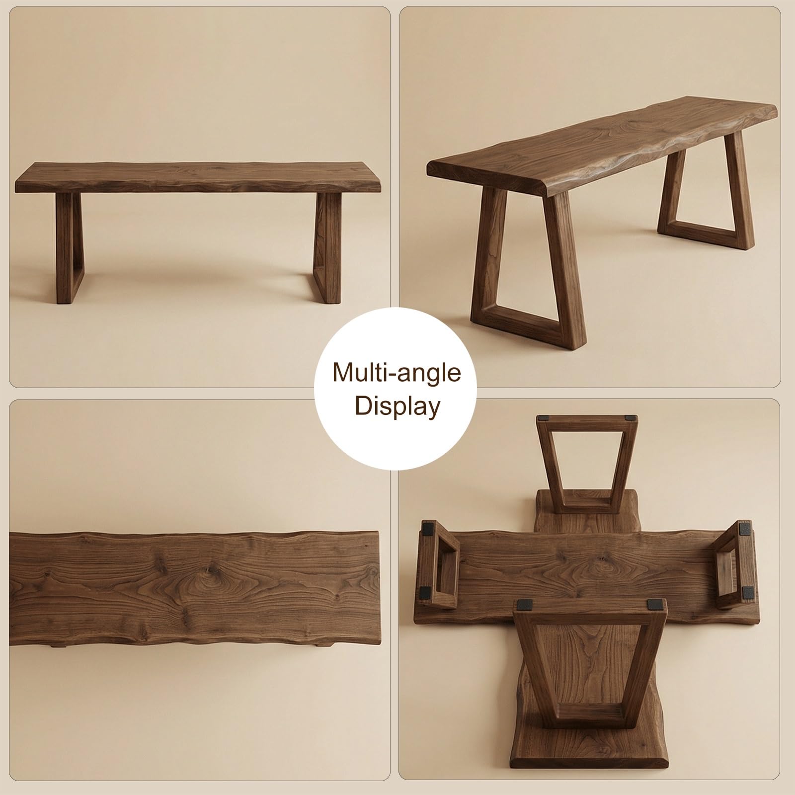 Panca da pranzo in legno stile rustico per ingresso, con struttura robusta, panca per i piedi del letto con angoli arrotondati di sicurezza, impermeabile e facile da pulire, per corridoio, ingresso,