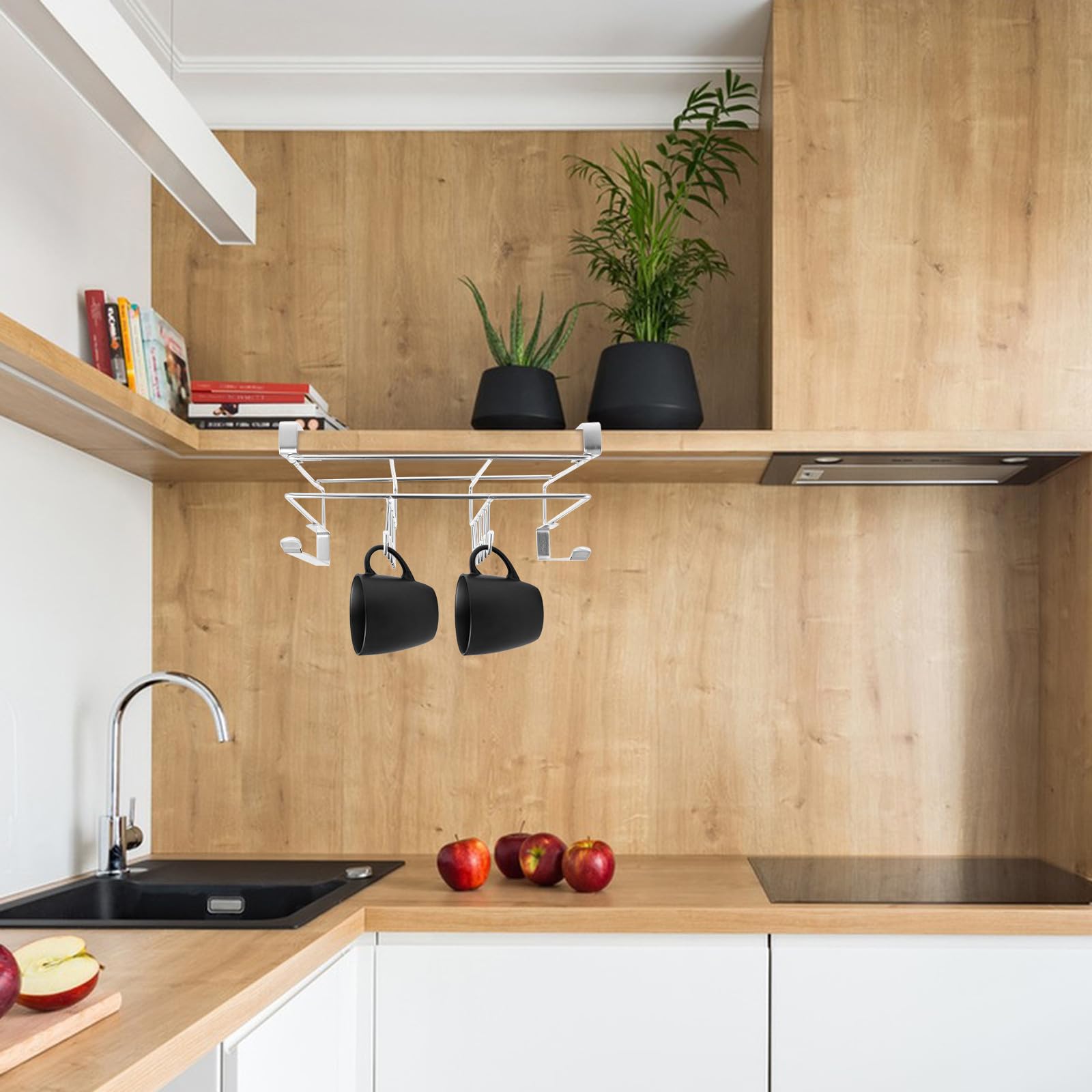 Holibanna Portaoggetti da Cucina Sottopensile in Acciaio Inox Argento 25 Cm