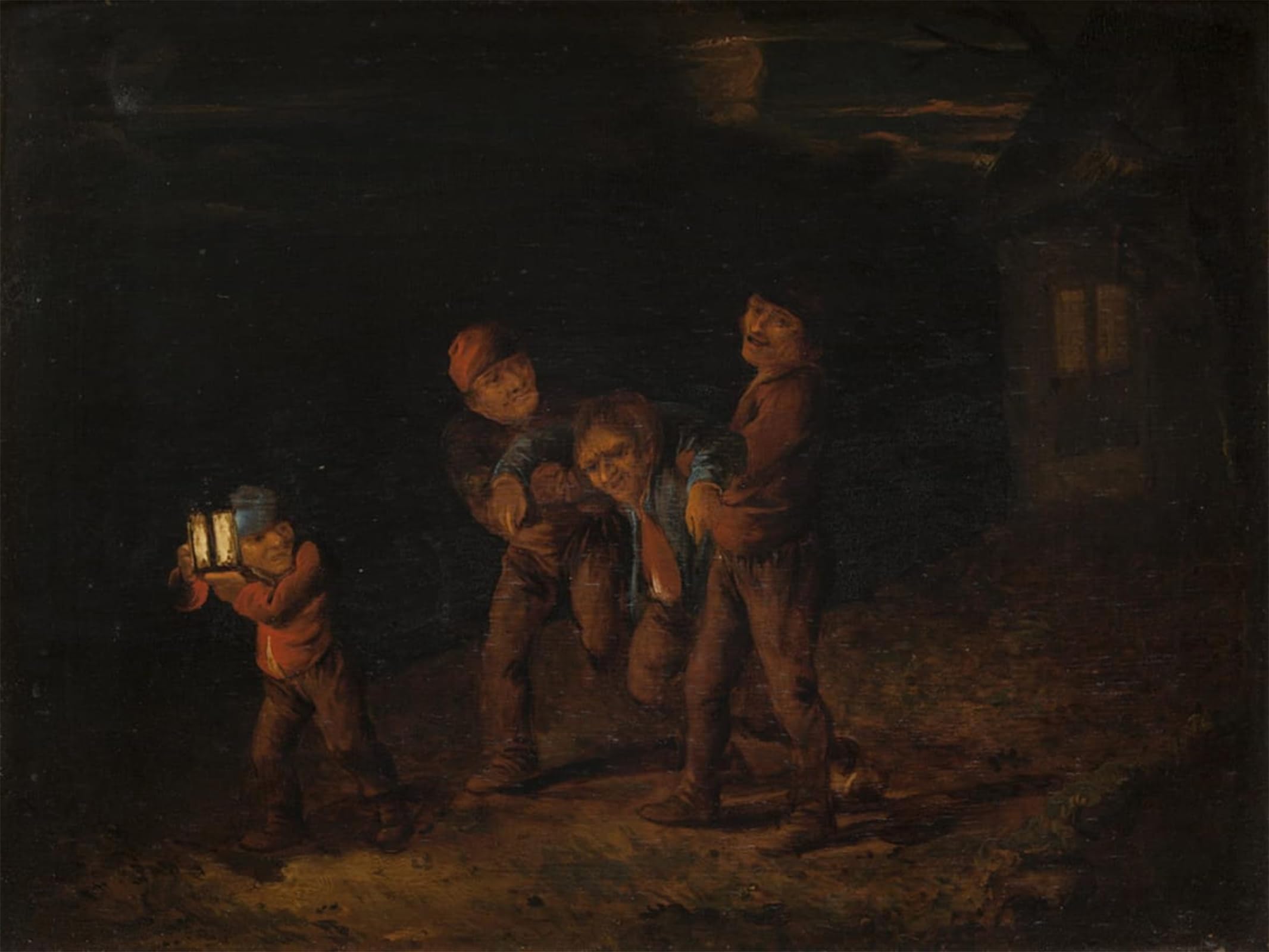 ARTXLXXBN Famous Art Print Poster Vintage Wall Art Seeing the Drunkard Home by Adriaen Brouwer Canvas Art Poster for Home Decor 60x90cm