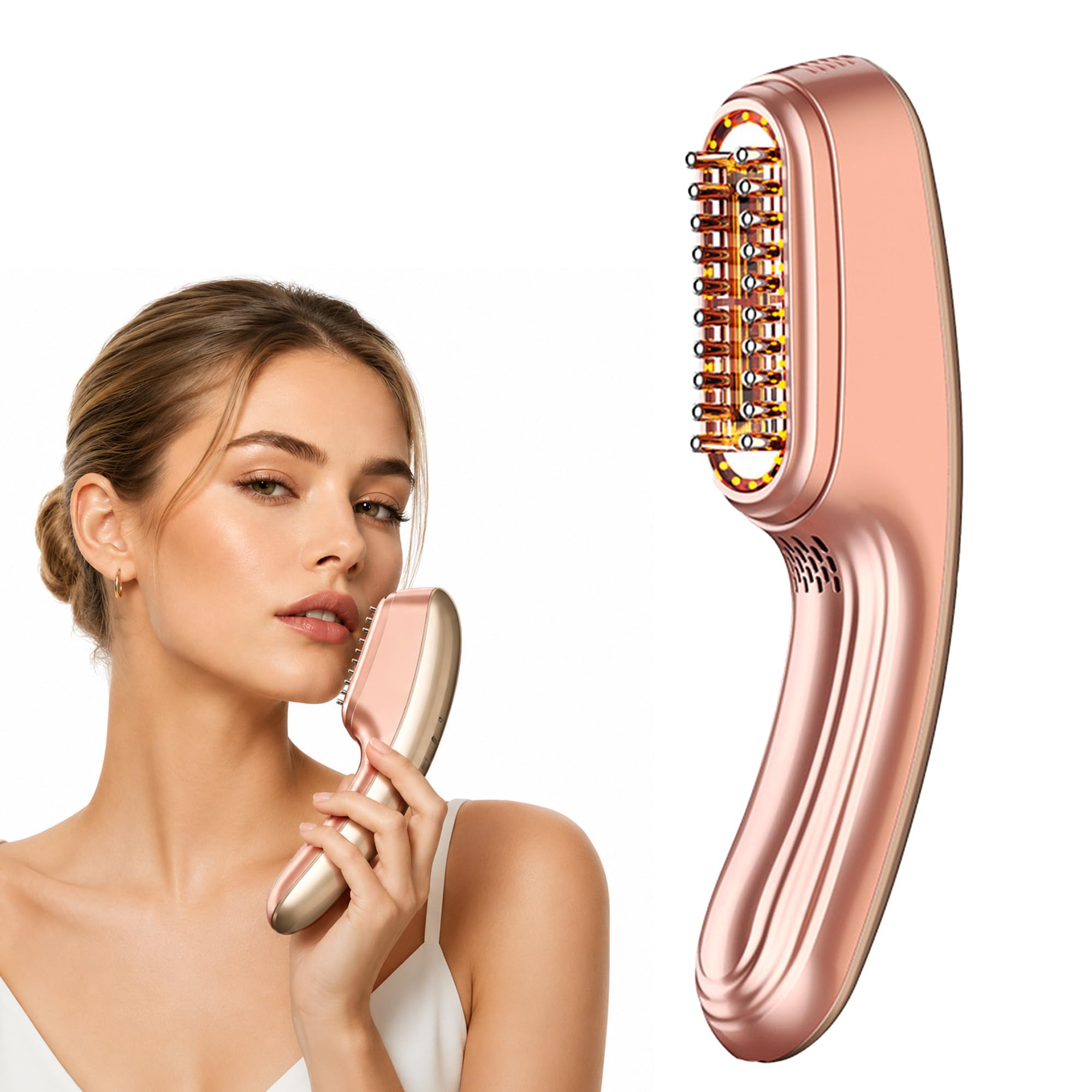 Appareil EMS Visage LED 3-en-1 Masseur pour le Soin de la Peau