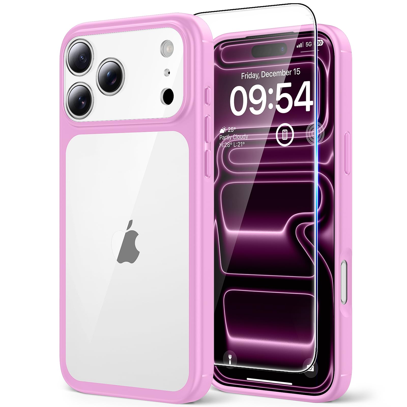 TAURI Funda para iPhone 13/iPhone 14, Compatible con MagSafe [No amarillea] con Vidrio Templado, Carcasa Nueva para iPhone 13/iPhone 14,Funda Ultra Fina antichoque - Transparente — view 92