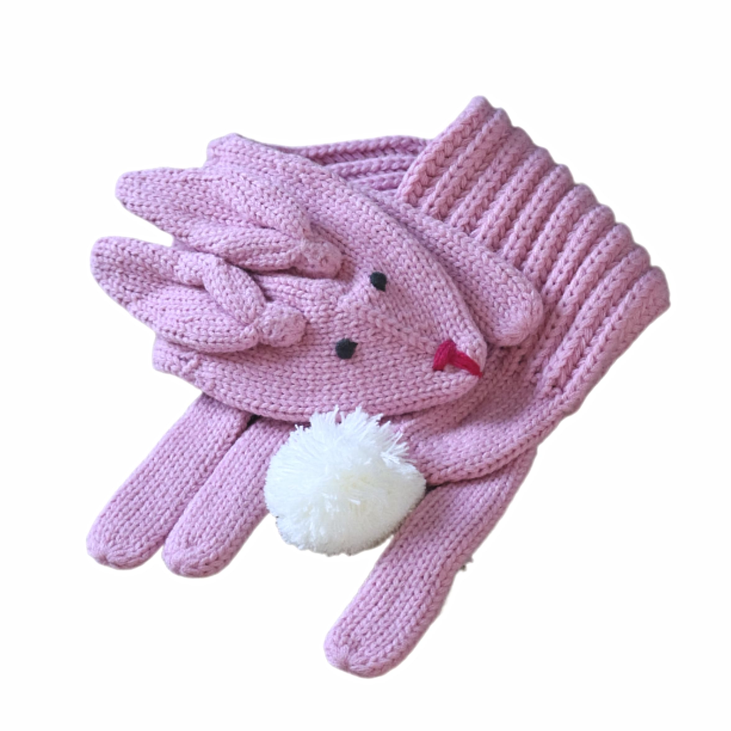 Kids Animal Knit Scarf – Soft Double‑Layer Winter Accessory for Children