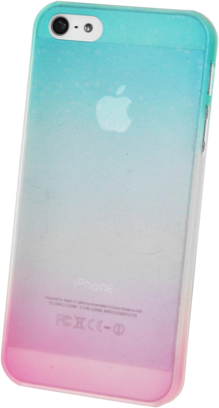 CIRCLE CASE (TM) #circlecase Case for iPhone 5 / 5S - Translucent Gradient Ultra Slim (Turquoise Pink) (EAN CODE : 9868561810275)