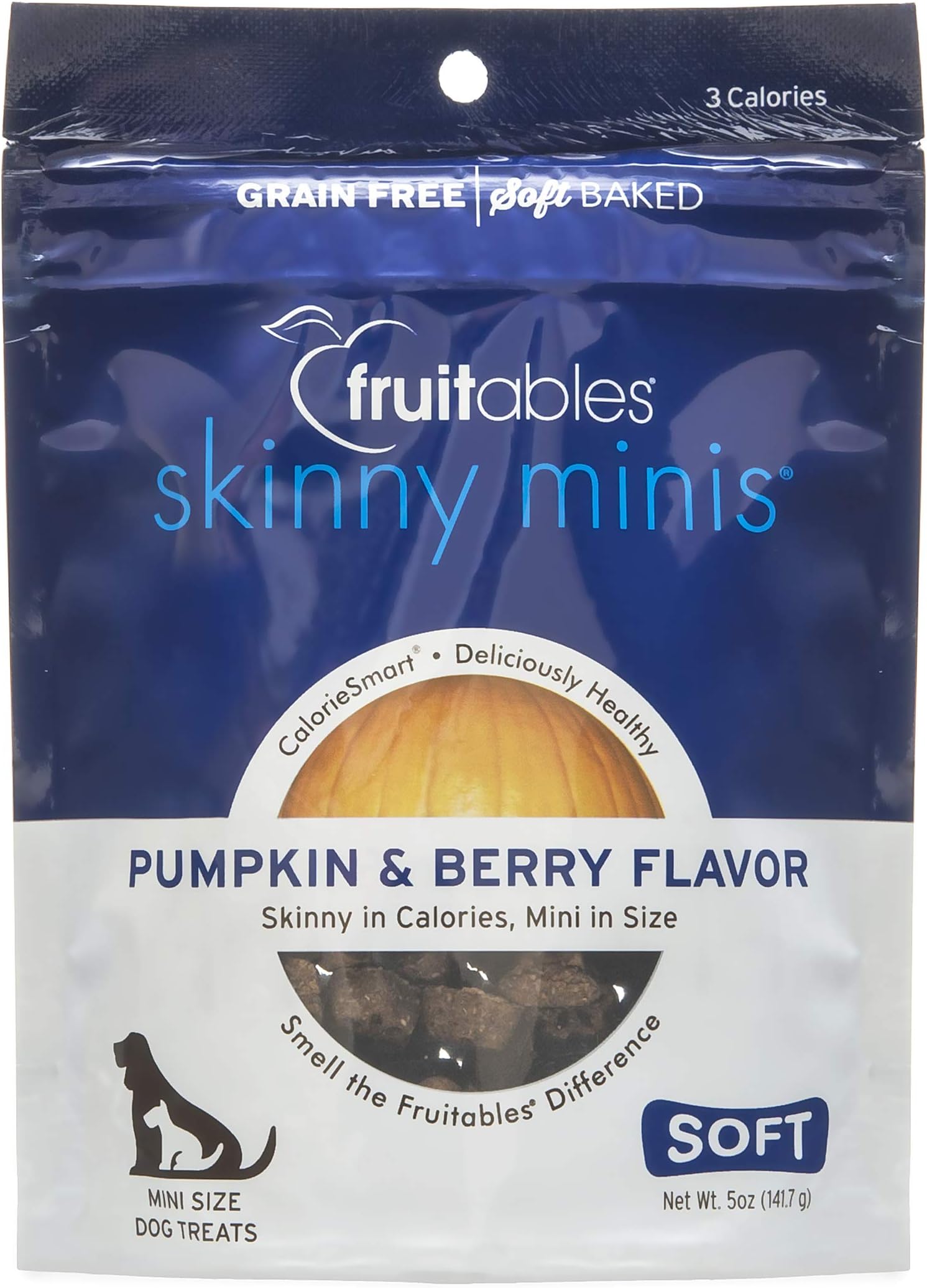 Fruitables Skinny Minis Pumpkin & Berry Calorie Soft & Chewy Dog Treats
