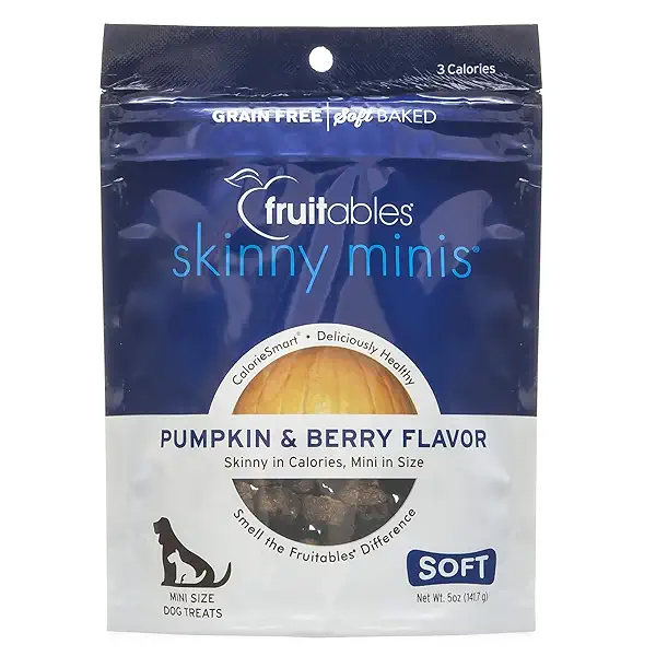 Fruitables: Skinny Minis Pumpkin and Berry Soft & Chewy Dog Treats, 5 oz 1