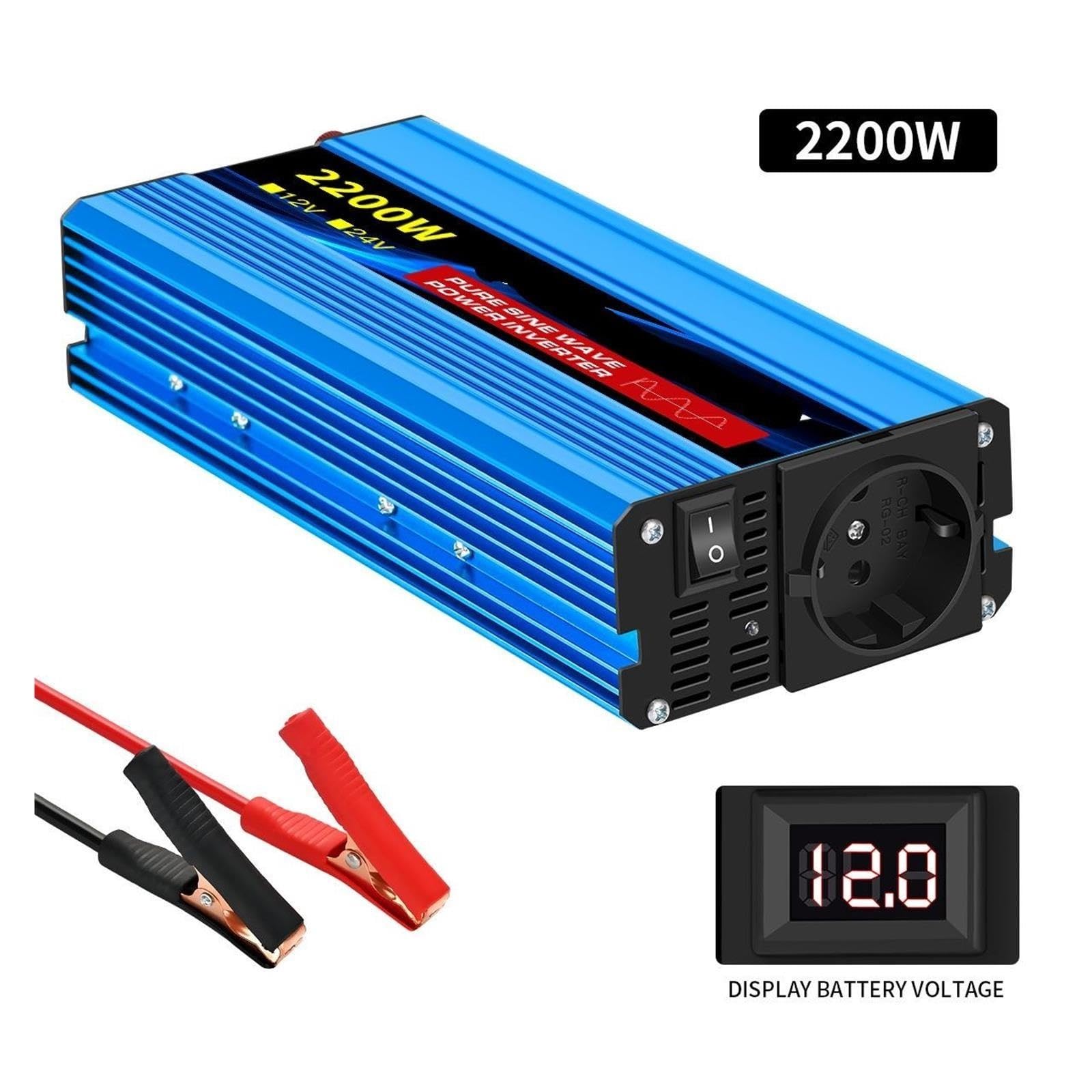 Falownik, Falownik sinusoidalny o mocy 1100 W / 2200, konwerter 12 V–24 V DC na AC do użytku samochodowego i domowego(12V 1100W/2200W)