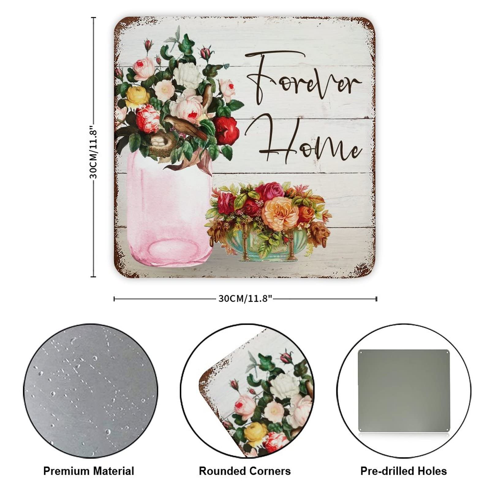 Targa In Metallo Vintage Con Stampa Botanica Tulipano – 30,5x40,6 Cm – Cartello Decorativo Per Parete, Impermeabile, Adatto A Casa E Giardino, Regalo Per Appassionati Di Fiori