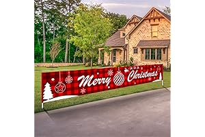 Merry Christmas Banner Large Xmas Porch Sign Banners Poster