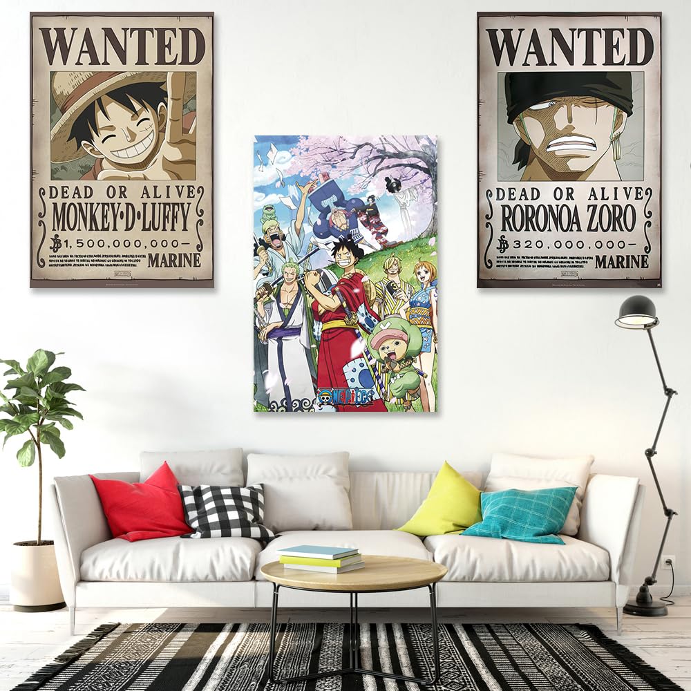 Amazon.com: One Piece - Anime TV Show Poster Set (Wanted: Luffy
