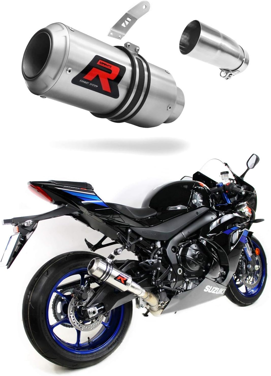 DOMINATOR Exhaust Silencer Muffler GP compatible with GSXR 1000 L7 2017-2020