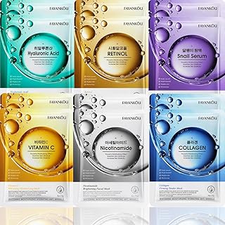 FAYANKOU Bio-Active Sheet Mask Set (12 Pack) – Advanced Formulation K-Beauty Skincare – Hydrating, Brightening & Anti-Agin...
