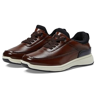 Florsheim Kids Satellite Perf Elastic Lace Slip On Jr. (Toddler/Little Kid/Big Kid) Boys Shoes Cognac