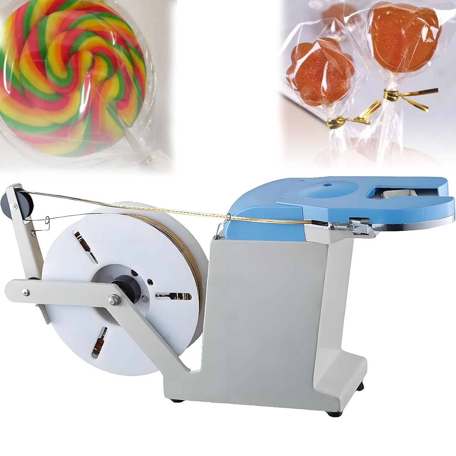 ASerZenith Twist Tie Machine, Semi-Automatic 40 Ties/Min High Speed For Bag Sealing, Bundling Bakery, Candy, Gifts & Food Packaging