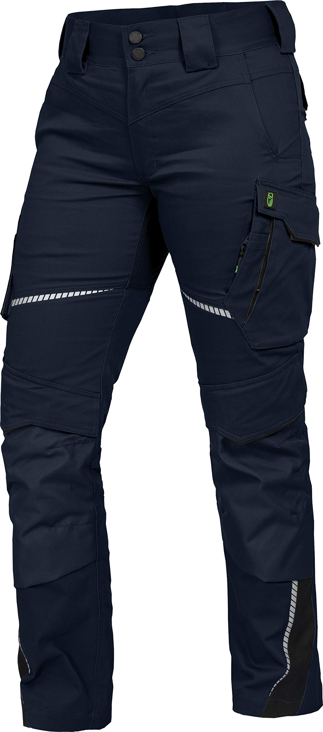 Leibwächter Damen Arbeitshose Flex-Line Marine, Gr. 34 – Robuste Workwear mit Stretch – Sicherheitshose für Frauen – strapazierfähige Berufsbekleidung für Handwerk