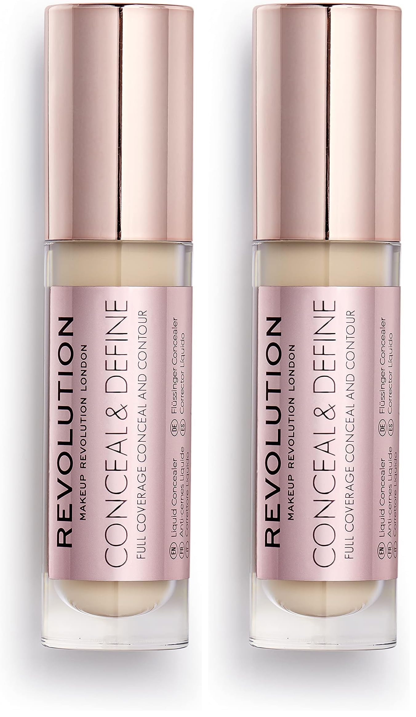 MakeUp Revolution Concealer C6.5 verbergen und definieren (Packung mit 2)