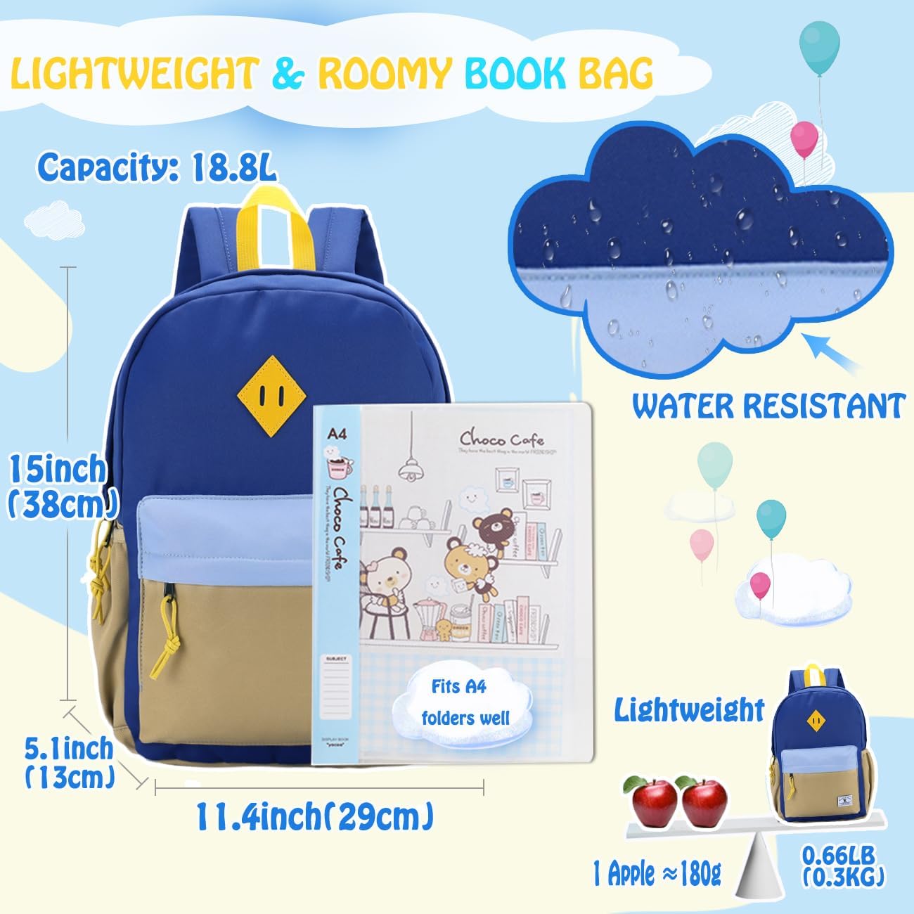 VX VONXURY Toddler Backpack for Boys Age 2-6，Small Kids Preschool Book Bag for Kindergarten Girls Fit A4 Folder