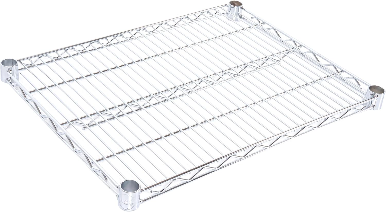 Restaurantware-SHELVES ONLY: Chef 101 18 x 24 x 1.5 Inch Chrome Shelves, 4 NSF Certified Wire Rack - Shelving Posts Sold Separately, With 32 Split Sleeves, Steel Storage Shelf, Does Not Corrode