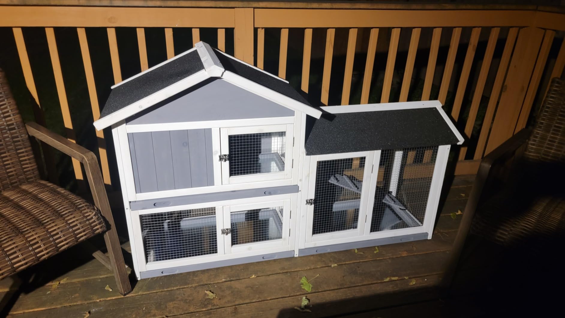 22/mo Finance HAUSHECK Indoor Rabbit Hutch 48''L, Wooden Outdoor