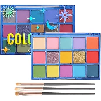 Eyeshadow Palette 15 Colours Colourful Eyeshadow Palette Waterproof & Smudge-proof Make Up Palette Highly Pigmented & Durable Song Shadow Palette Party Matte Shimmer Eye Makeup Intense Finish