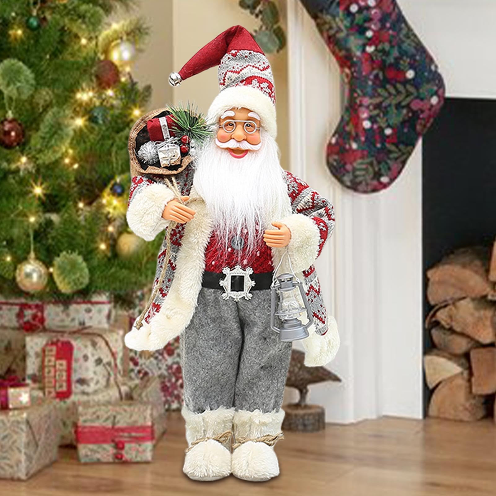 Statua Di Babbo Natale 46 Cm Statuetta Da Tavolo