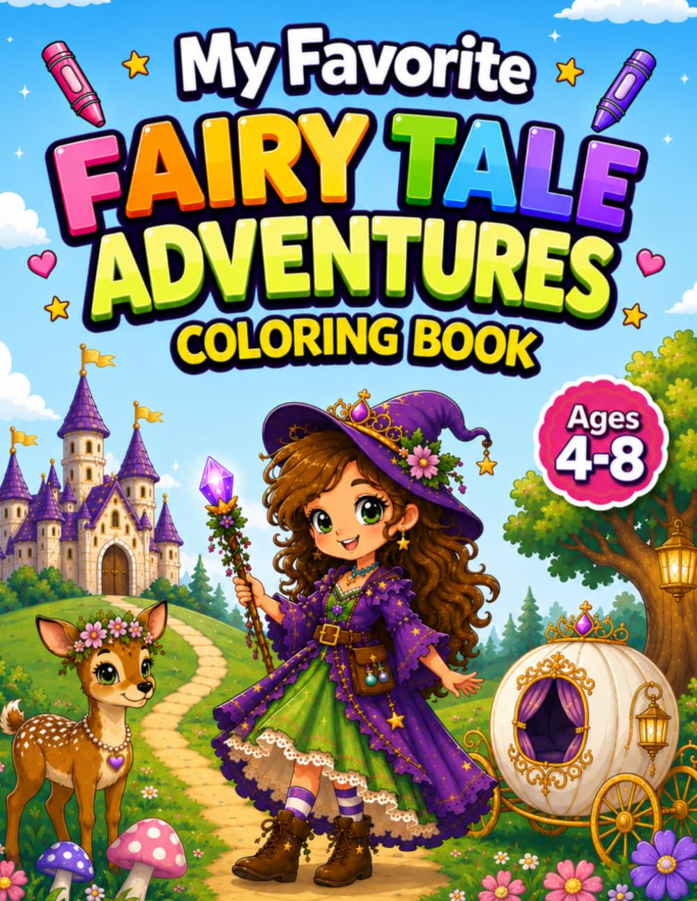 My Favorite Fairy Tale Adventures Coloring Book for Ages 4-8 (My Favorite Magical Worlds Coloring Books)
