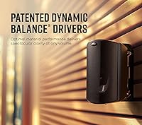 Vista 3 de Polk Audio Atrium 4 Altavoces para exteriores a prueba de condiciones climáticas con potentes graves (par, negro), durabilidad en cualquier clima