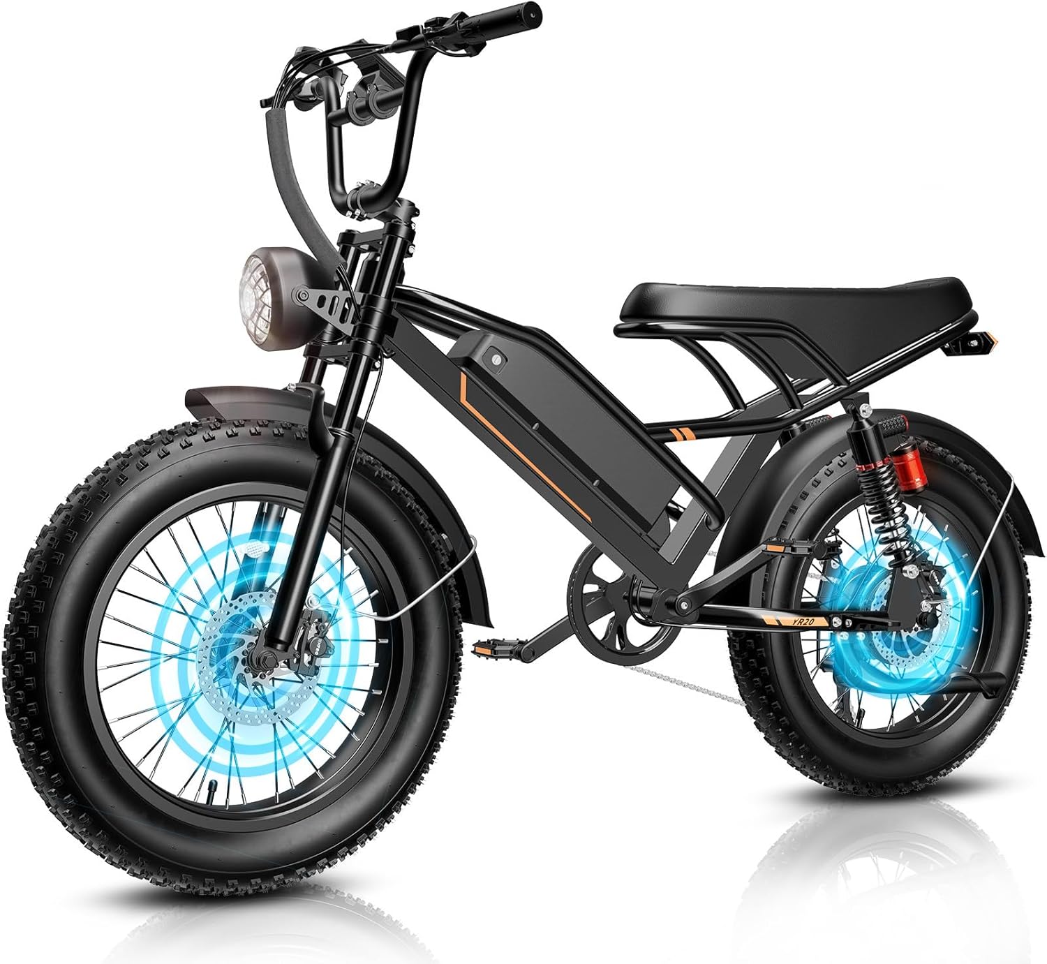 Jasion 3000W/2000W Electric Bike for Adults Teens,Electric Dirt Ebike 80/55 Miles Range,Moped Style E Bike 32/28MPH,20"/16"*4 Fat Tire Off Road Bike with Cruise Control,Dual Suspension E Motorcycle
