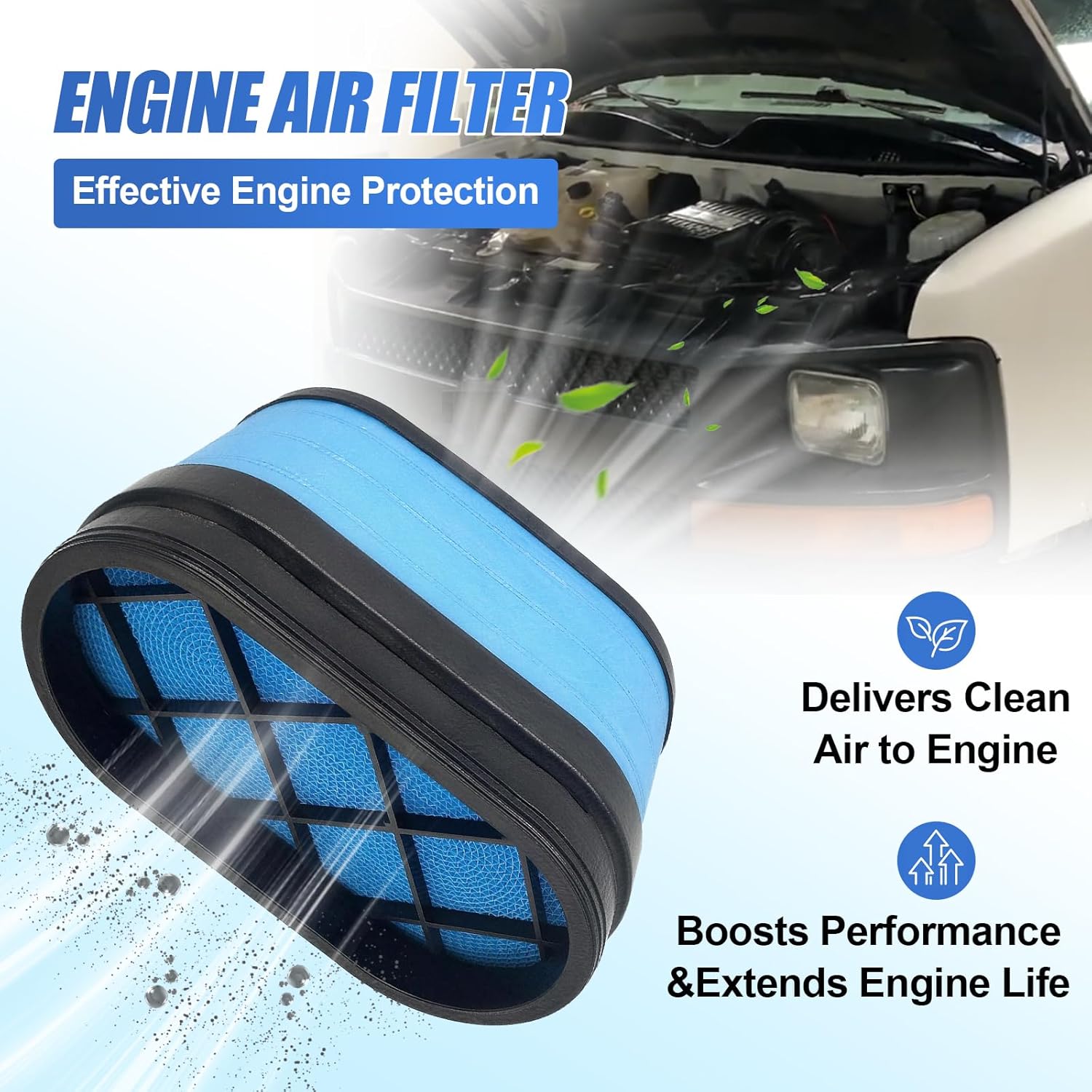 A2959C Air Filter Replacement for 2006-2016 Chevy Express GMC Savana 2500/3500 2009-2016 Chevy Express GMC Savana 4500 6.6L V8 Engine Replaces CA5370 P611720 49154 CA10491