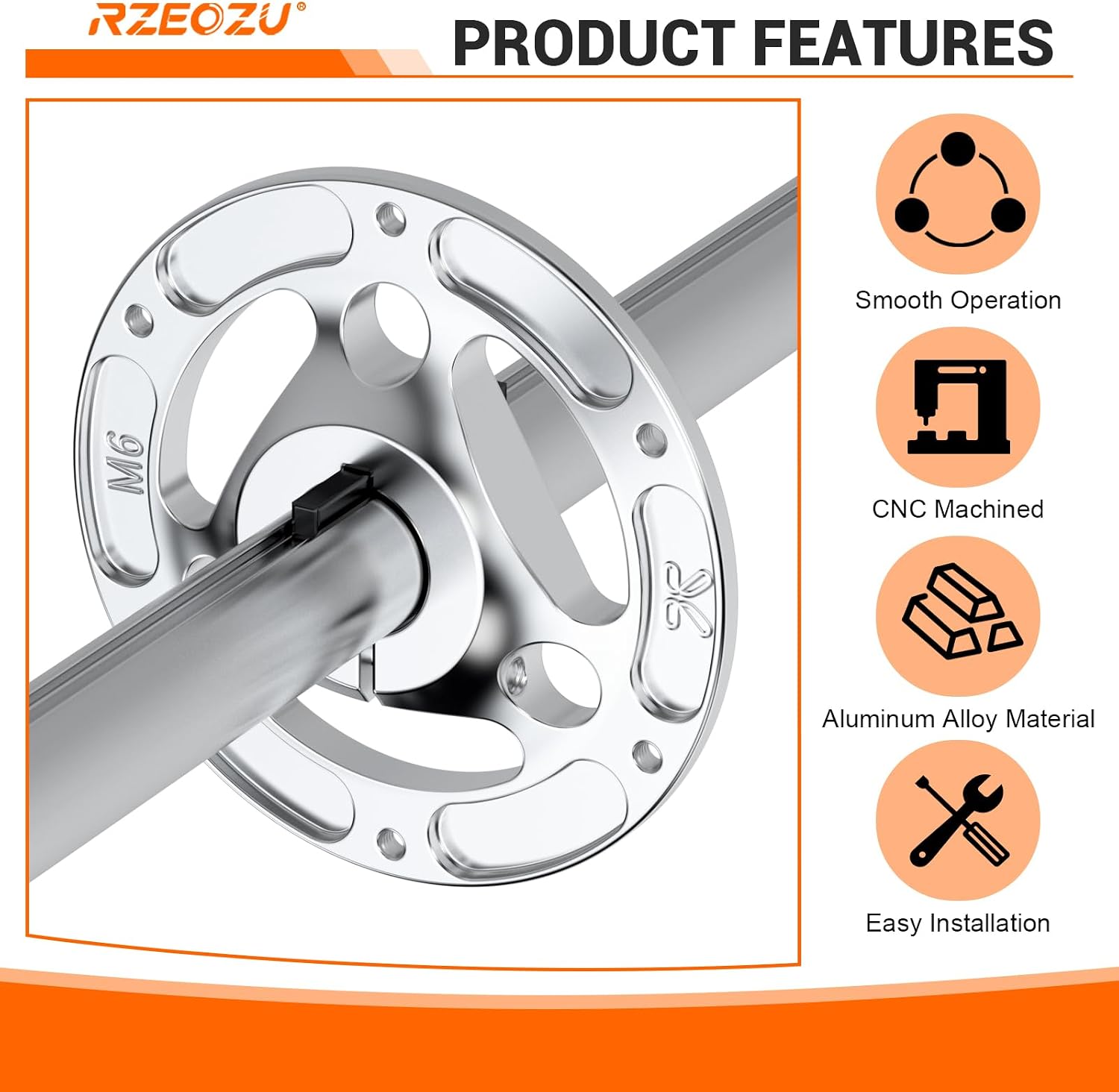 Heavy Duty Aluminum Go Kart Wheel Hub with 1-1/4" Bore, Rear Split Sprocket Hub Adapter Replacement for 1-1/4" Bore Live Axle 1/4 Keyway Go Kart Off Road Cart Buggy Powersports Part (32mm Bore)