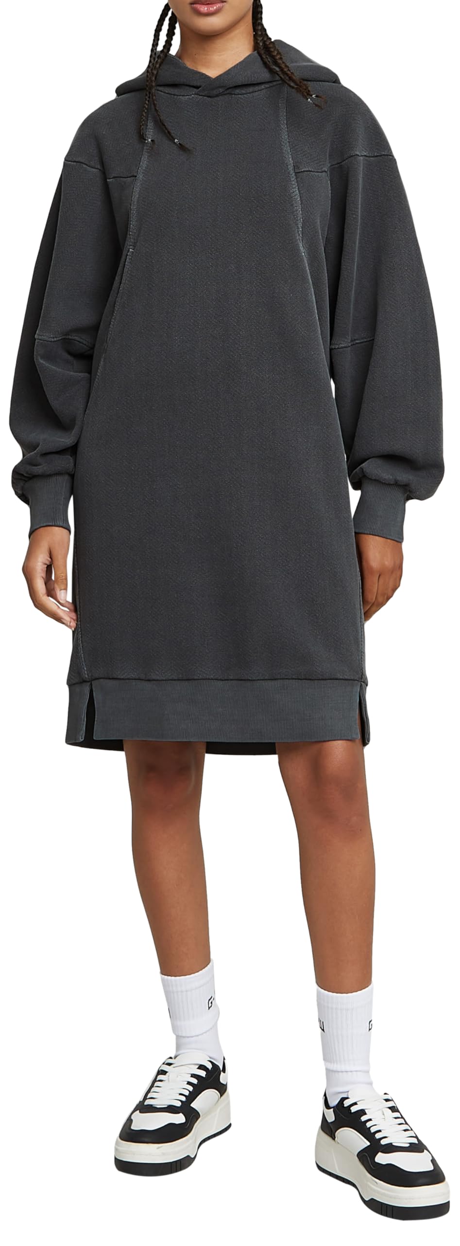 G-STAR Women's Overdyed Hooded Sweater Dress Casual Dress