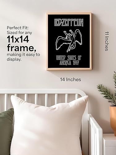 Miniatura 2 de AMERICAN LUXURY GIFTS Vintage Rock Angel Wall Art Poster  Retro 1970s Music-Inspired Design  Black & White Aesthetic Print for Fans, Studios, Dorms