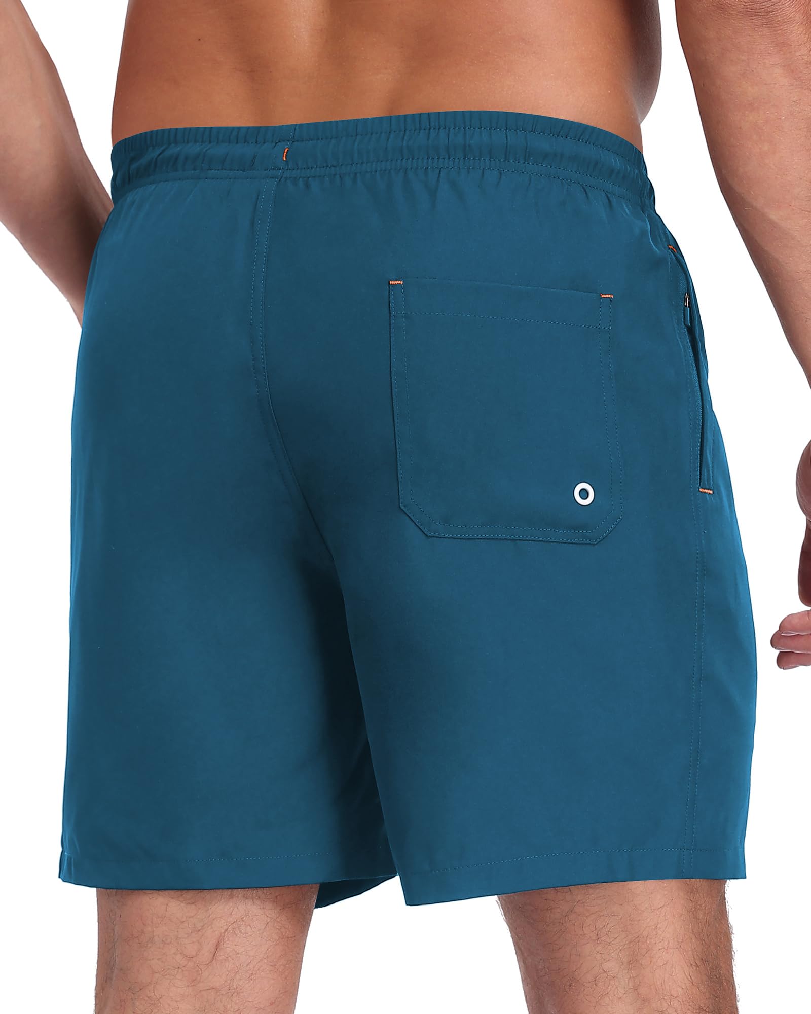 Short de bain pour homme 2 en 1 avec poche zippée, short de sport court pour homme