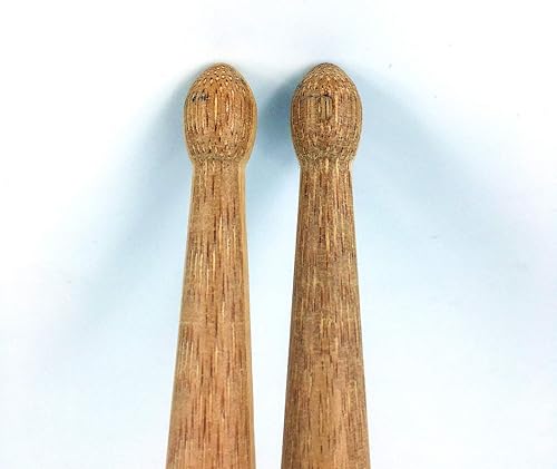 Miniatura 3 de Miwayer Baquetas de bambú 5B de 6 pulgadas ligeras y duraderas con puntas en forma de lágrima Accesorios de percusión para instrumentos musicales