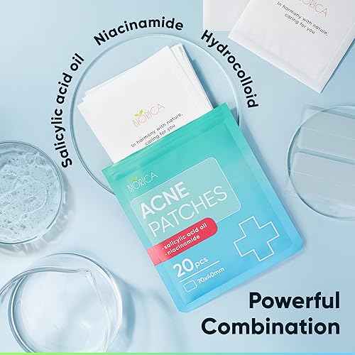 Miniatura 3 de BIORICA Parches para espinillas para acné, el mejor parche hidrocoloide para espinillas para el rostro y la piel, parches invisibles para todo tipo