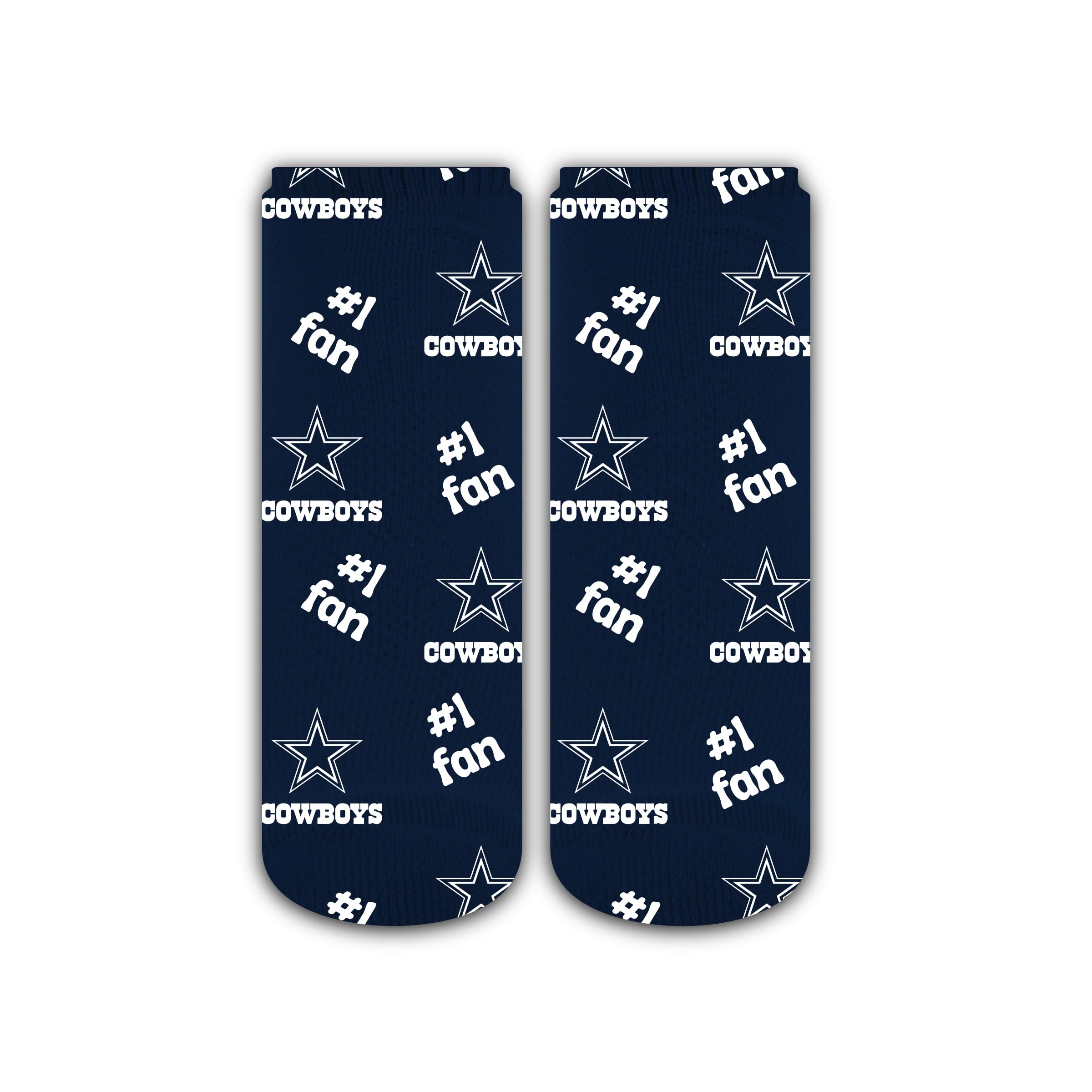 FBF - Official NFL Toddler Size Team Logo Socks Approx. 1-3 years old One Size Fits Most - Dallas Cowboys #1 Fan