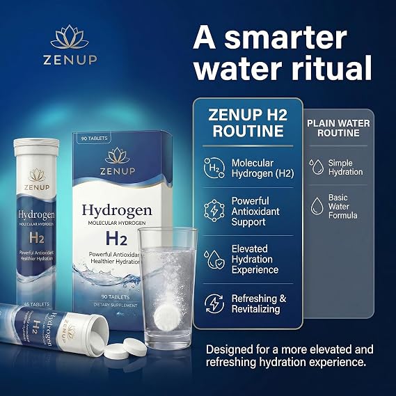 Hydrogen Water Tablets,H2 Molecular Hydrogen, Contain Magnesium and Hydrogen Molecules to Help Replenish Energy and Electrolytes 90 Tablets, 3 Months Supply
