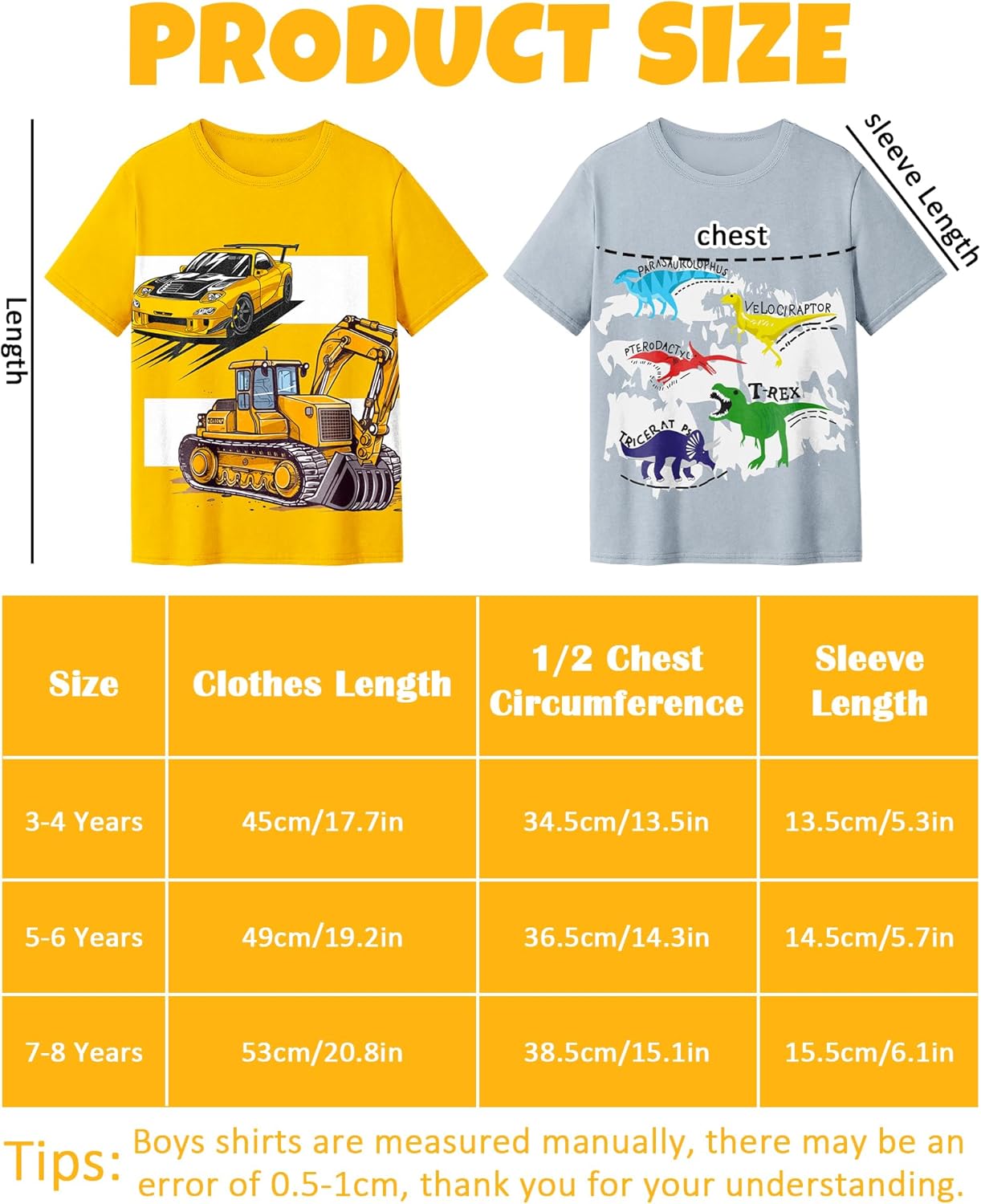 Boys Short Sleeve T Shirts Kids Crewneck Summer T-Shirts Toddler Graphic Tees Casual Soft Cool Tops 3-8 Years - Image 6