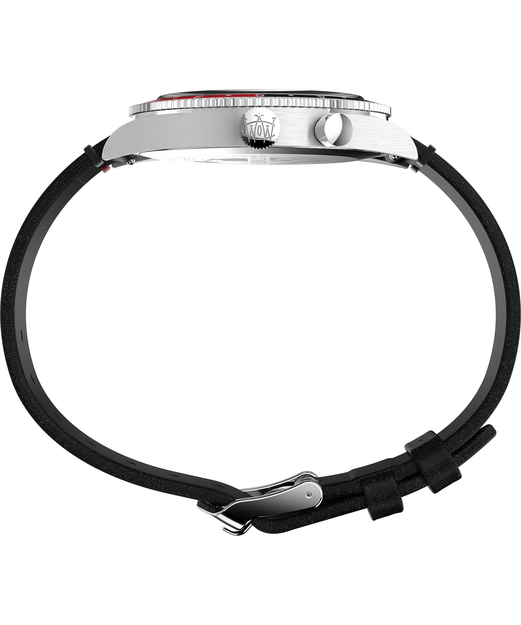 Timex Waterbury Herren-Armbanduhr, 39 mm, schwarzes, zweiteiliges Lederarmband mit Schnellverschluss