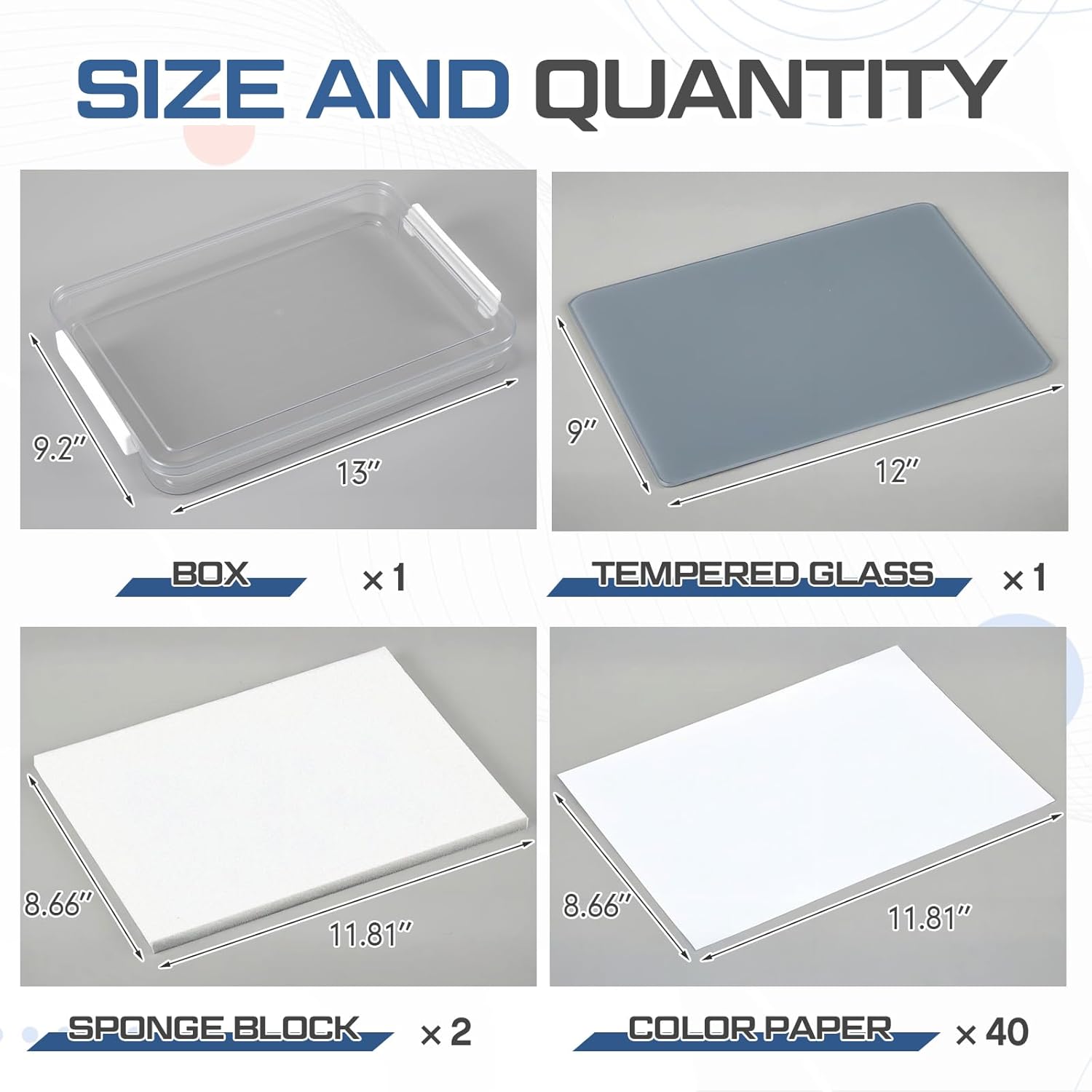 Nuanchu 1 Pcs 9 x 12 Inch Neutral Grey Tempered Glass Palette for Oil Painting Airtight Stay Wet Palette Container and 40 Sheets Disposable Paper Keeps Paint Fresh for DIY Color Mixing Beginners