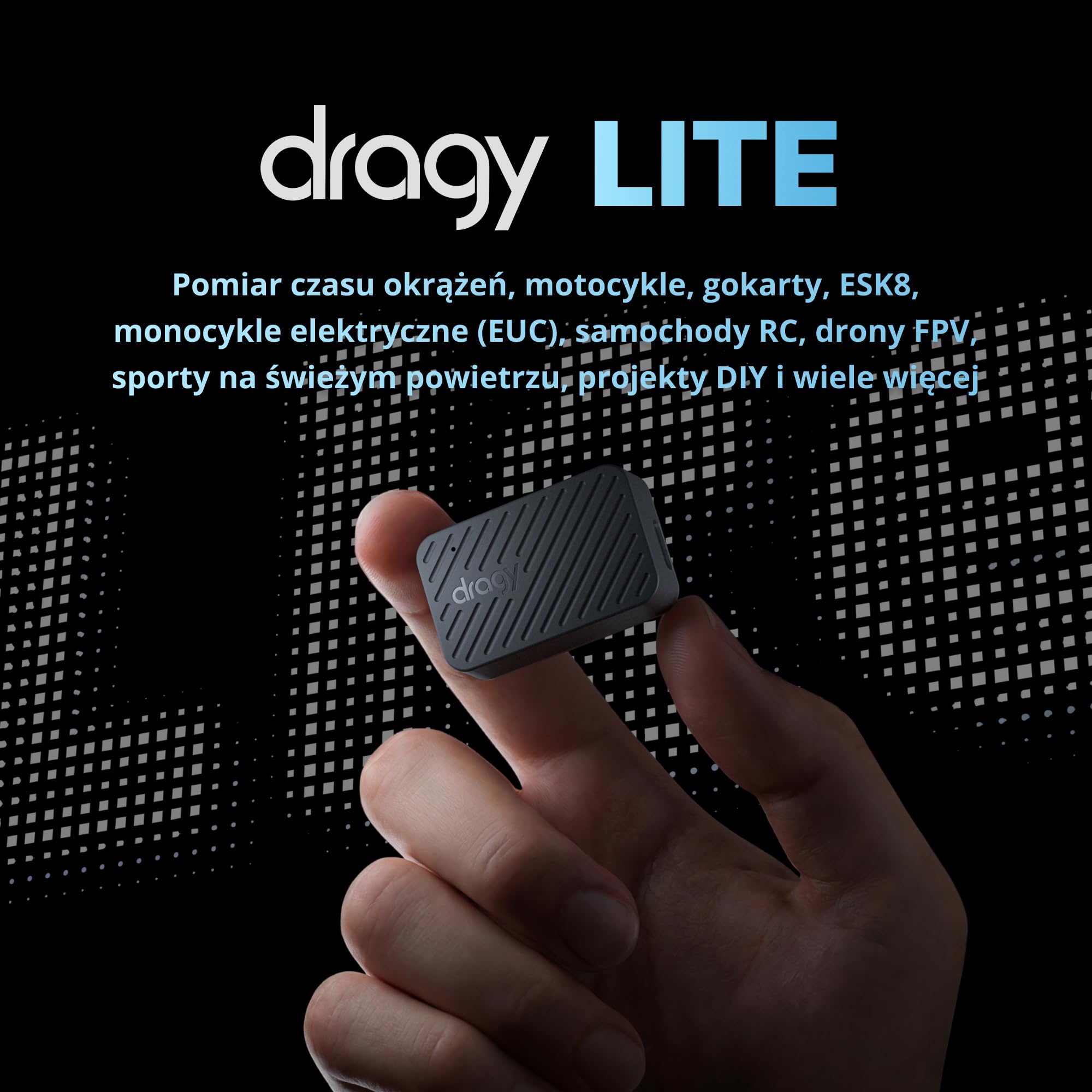Całkowicie nowy dragy Lite — Ultralekki timer okrążeń GPS do samochodów RC i dronów FPV | Precyzyjny moduł GPS 25 Hz z wyjściem UART/kompasu | Kompatybilny z RaceChrono | 6,5 godz. pracy baterii